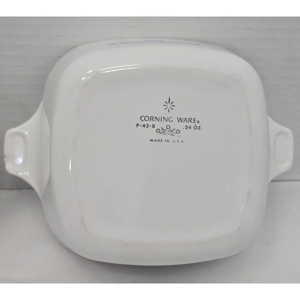 Vintage Corning Ware Blue Cornflower Lot 1.5 Qt 1960s & P-43-B‎ .24 oz Misprint